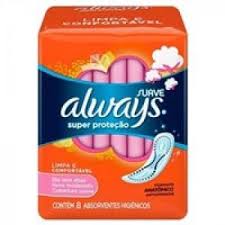 ABSORVENTE ALWAYS BASICA SUAVE SEM ABAS COM 8 UNIDADES