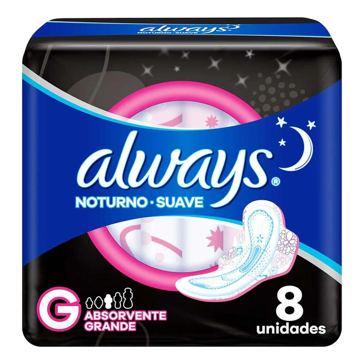Imagem do produto ABSORVENTE ALWAYS SUAVE COM 8 UNIDADES