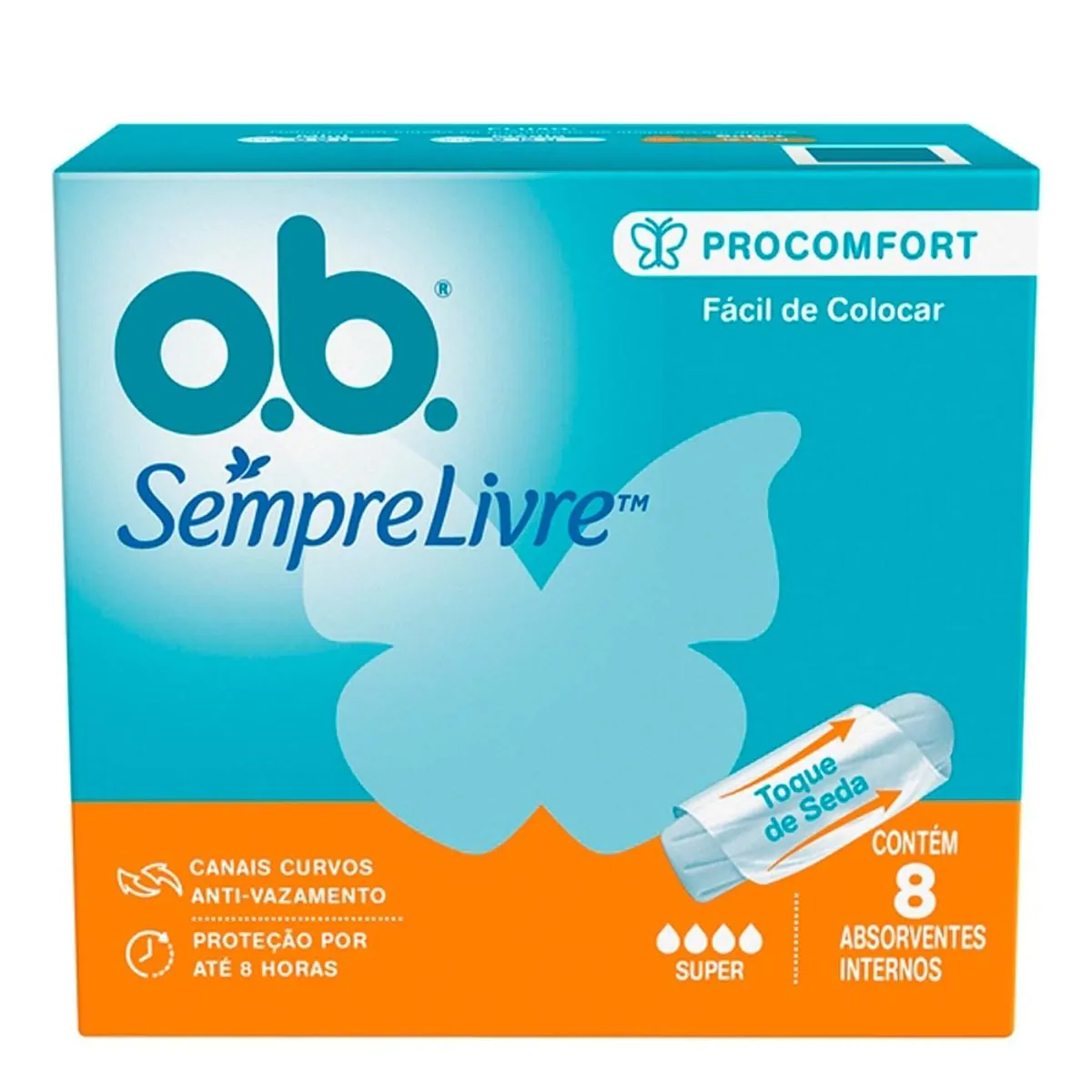 Imagem do produto ABSORVENTE INTERNO OB PRO COMFORT SUPER COM 8 UNIDADES