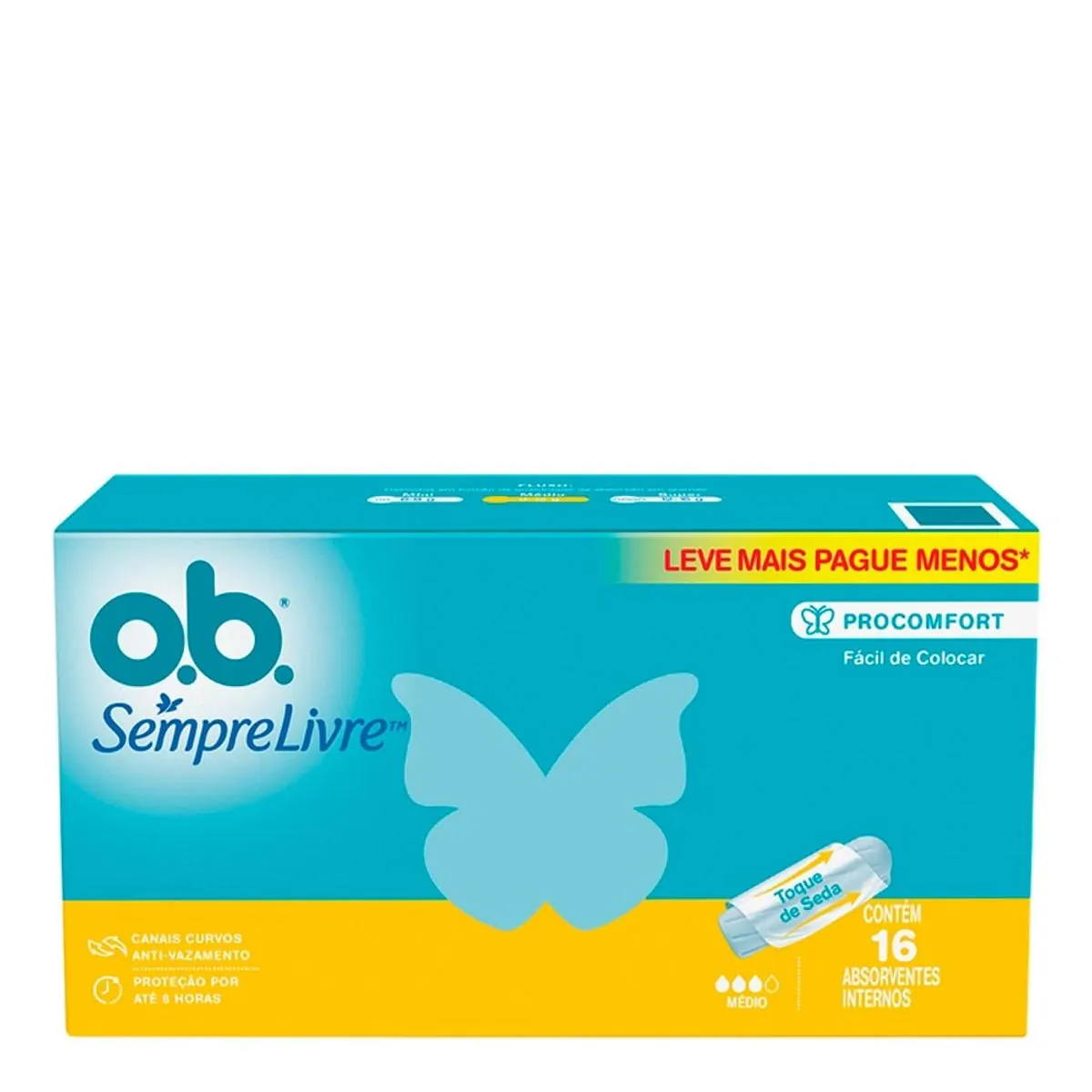 Imagem do produto ABSORVENTE INTERNO OB PROCOMFORT MEDIO COM 16 UNIDADES