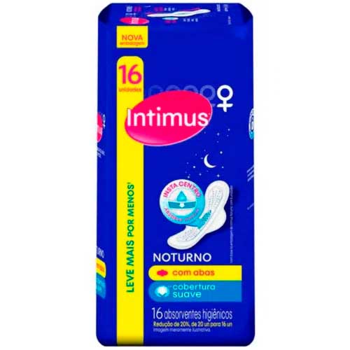 Imagem do produto ABSORVENTE INTIMUS NOTURNO COM 16 UNIDADES
