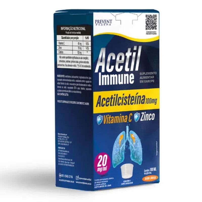 Imagem do produto ACETIL IMMUNE 20MG XAROPE LARANJA