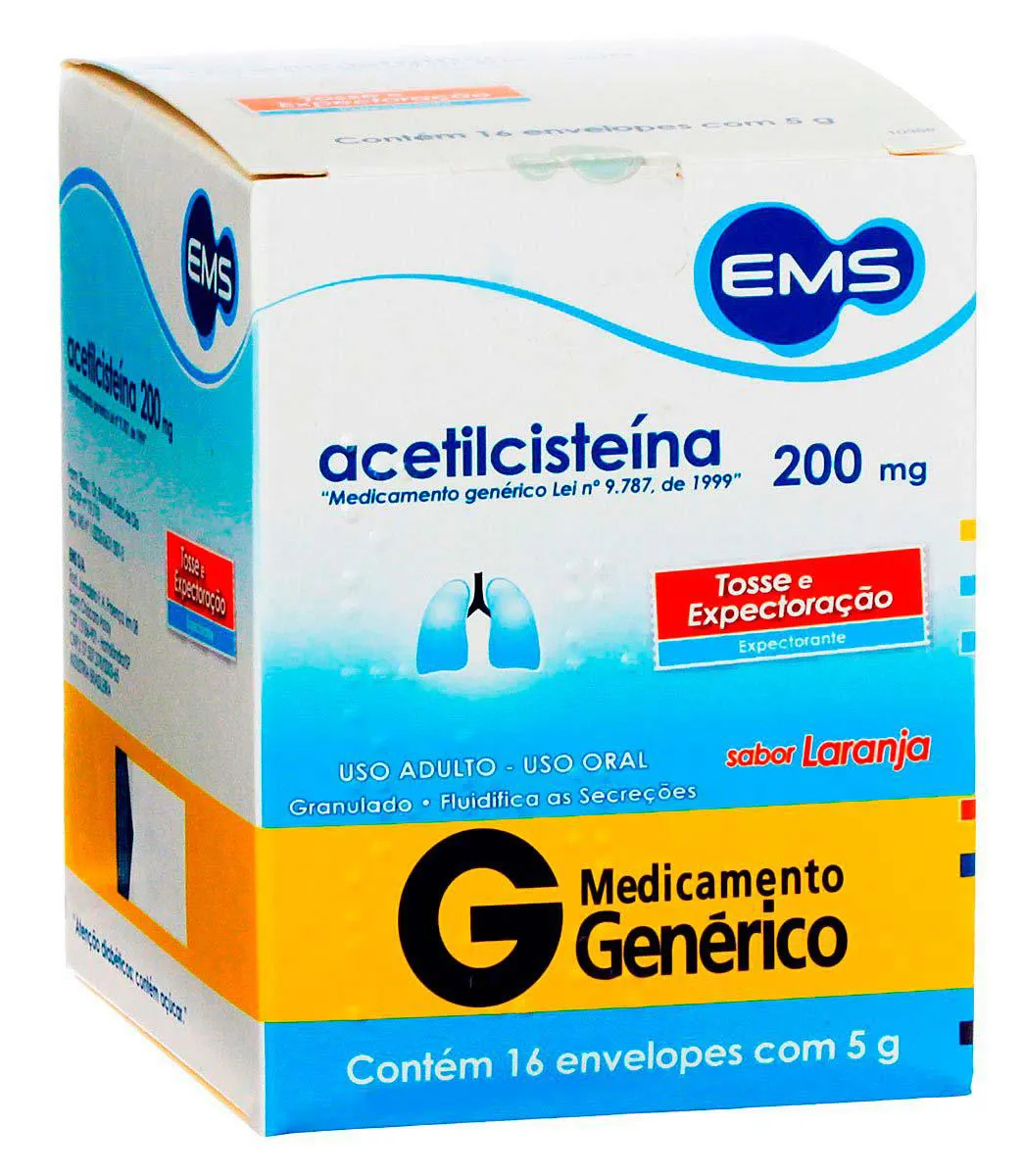 Imagem do produto ACETILCISTEINA 200MG COM 16 ENVELOPES 5G EMS