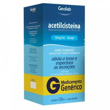 Imagem do produto ACETILCISTEINA 20MG XAROPE INFANTIL 120ML GEOLAB