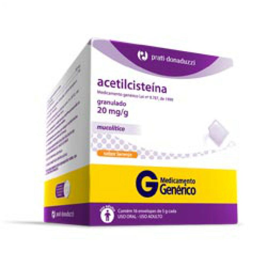 Imagem do produto ACETILCISTEINA 20MG/G GRANULADO 16 ENVELOPES 5G PRATI DONADUZZI