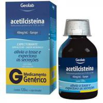 Imagem do produto ACETILCISTEINA 40MG XAROPE ADULTO 120ML GEOLAB