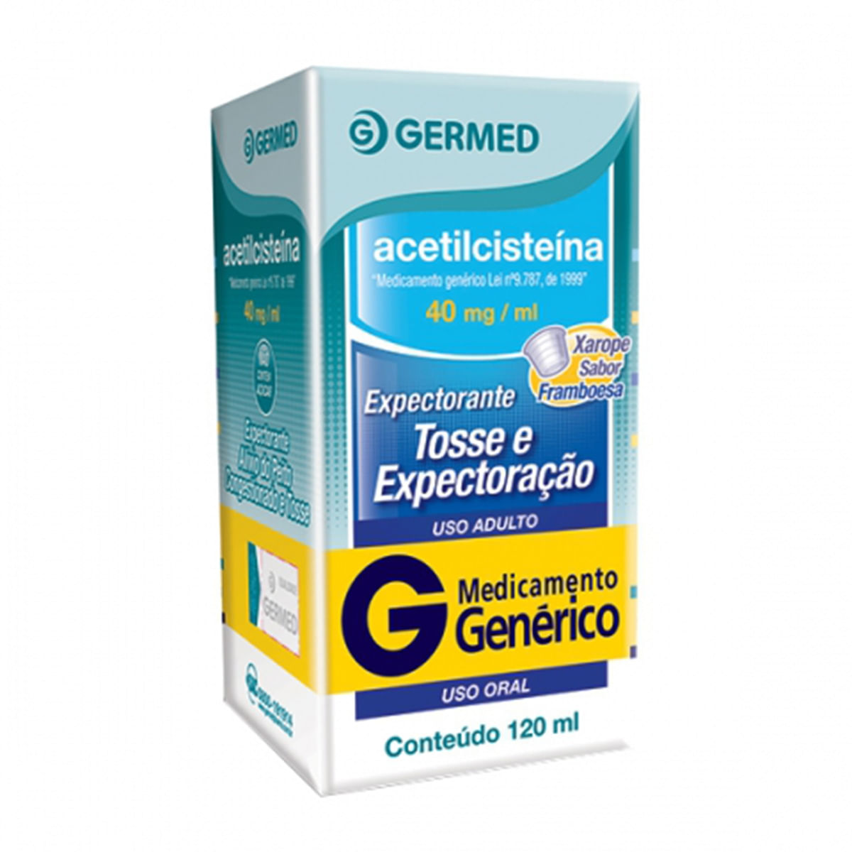 Imagem do produto ACETILCISTEINA 40MG XAROPE ADULTO 120ML GERMED
