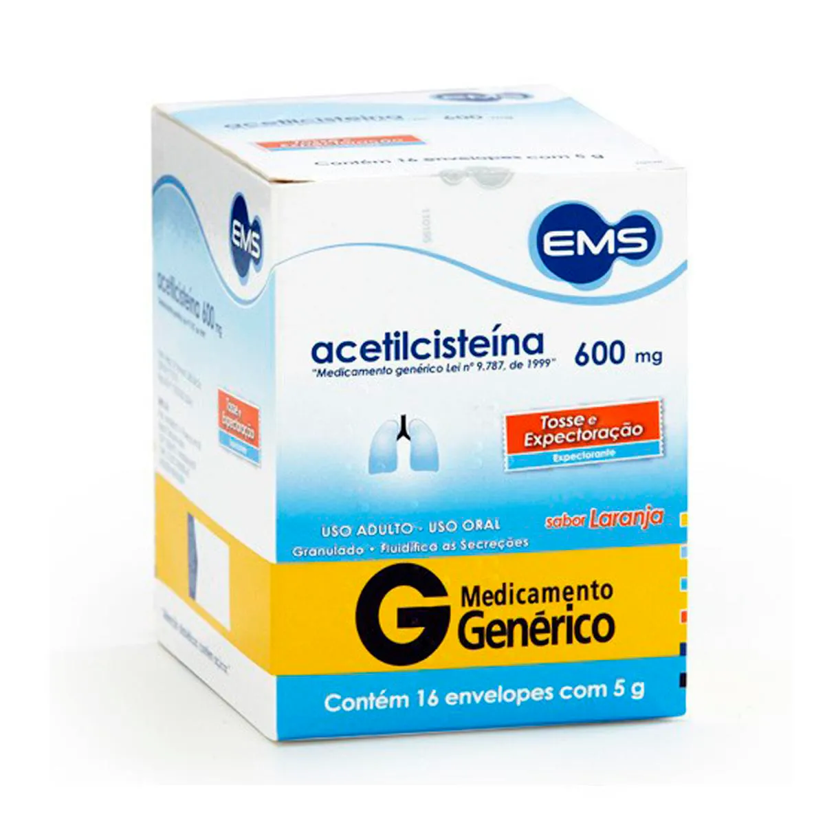 Thumbnail de ACETILCISTEINA 600MG GRANULADO 16 ENVELOPES 5G EMS