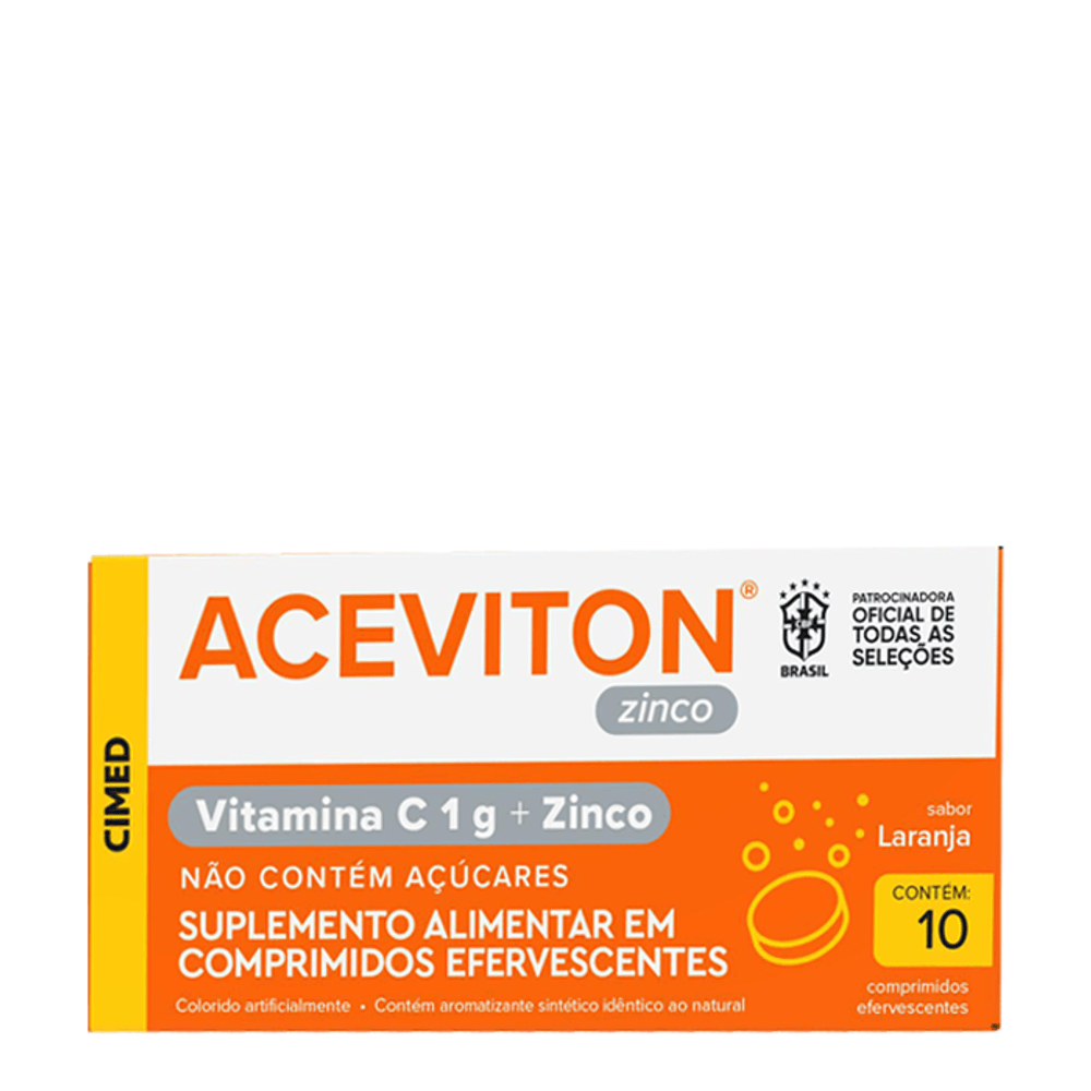 Imagem do produto ACEVITON ZINCO COM 10 COMPRIMIDOS EFERVESCENTES CIMED