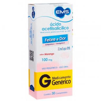 Imagem do produto ACIDO ACETILSALICILICO 100MG COM 30 COMPRIMIDOS EMS