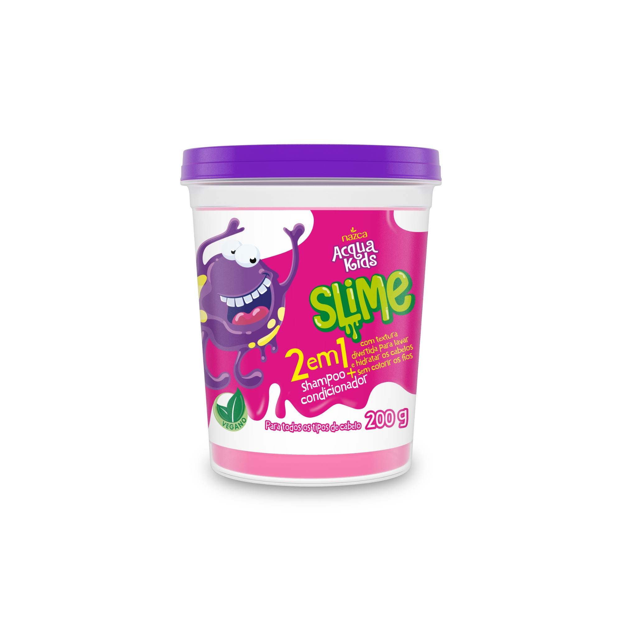 Imagem do produto ACQUA KIDS SHAMPOO 2 EM 1 SLIME ROSA 200G NAZCA