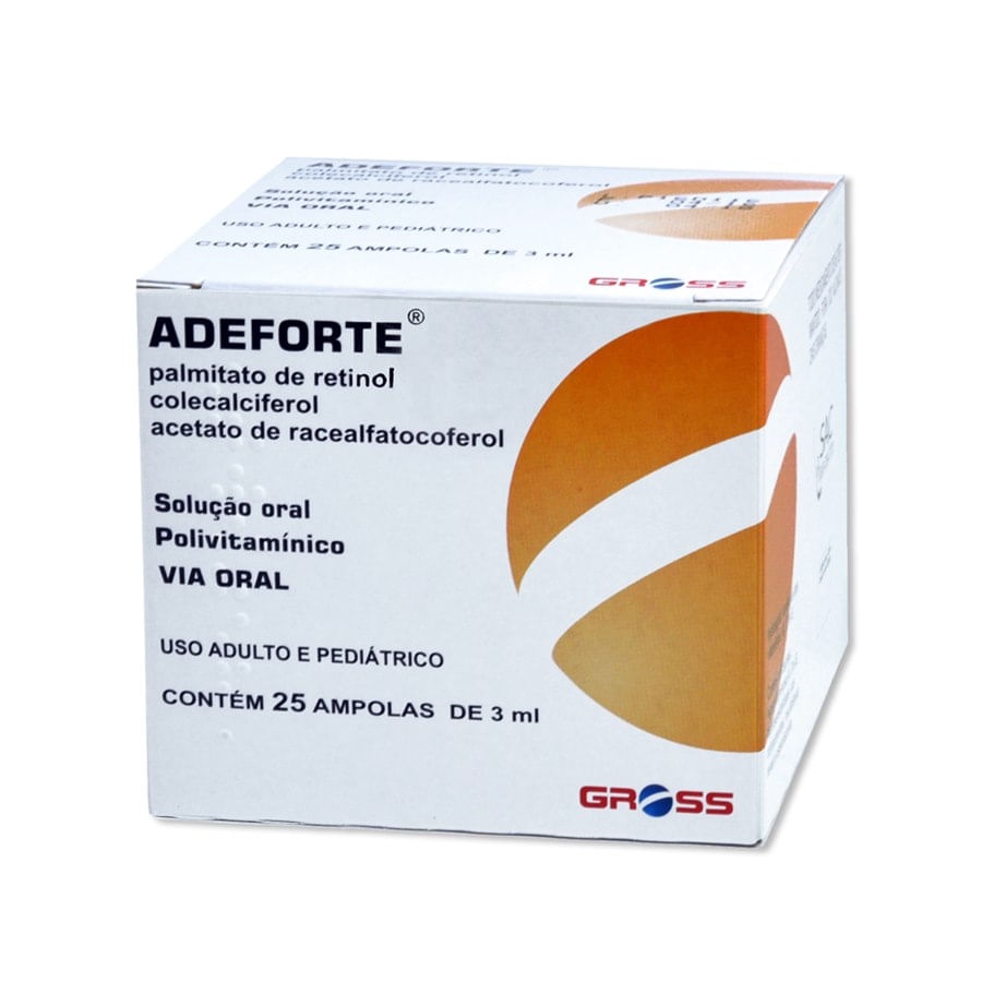 Imagem do produto ADEFORTE SOLUCAO ORAL COM 25 AMPOLAS 3ML GROSS