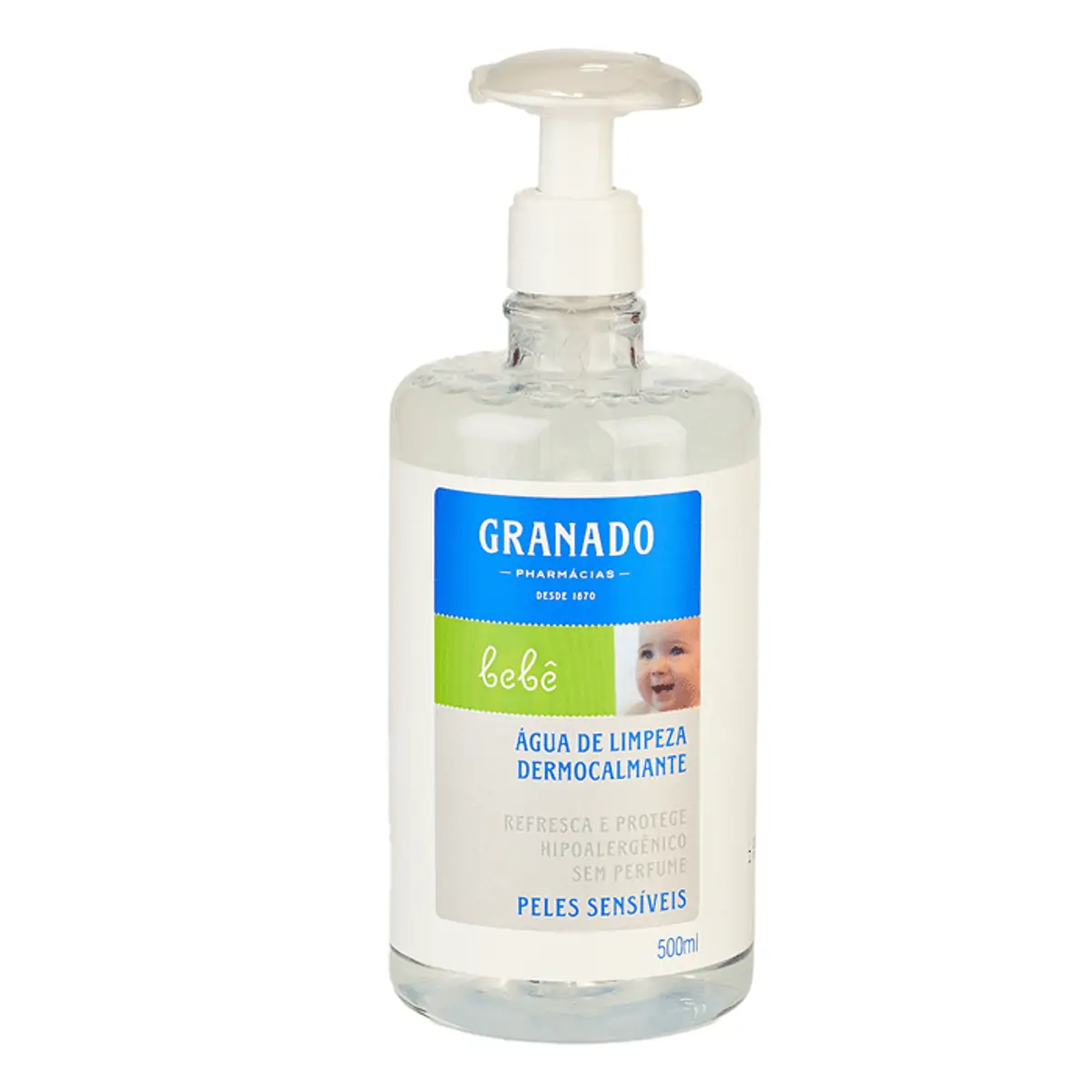 Imagem do produto AGUA DE LIMPEZA DERMOCALMANTE GRANADO BEBE PELE SENSIVEL 500ML