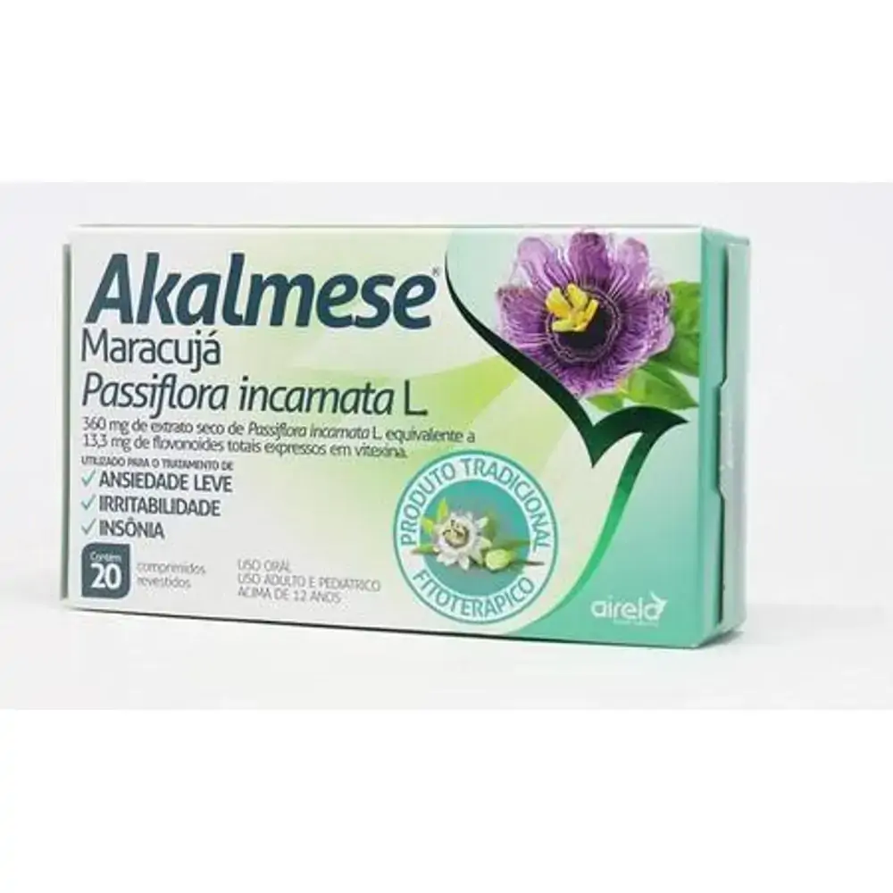Thumbnail de AKALMESE 360MG (PASSIFLORA) COM 20 COMPRIMIDOS REVESTIDOS AIRELA