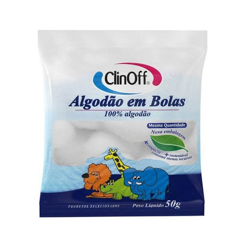 Imagem do produto ALGODAO EM BOLA CLIN-OFF 50G