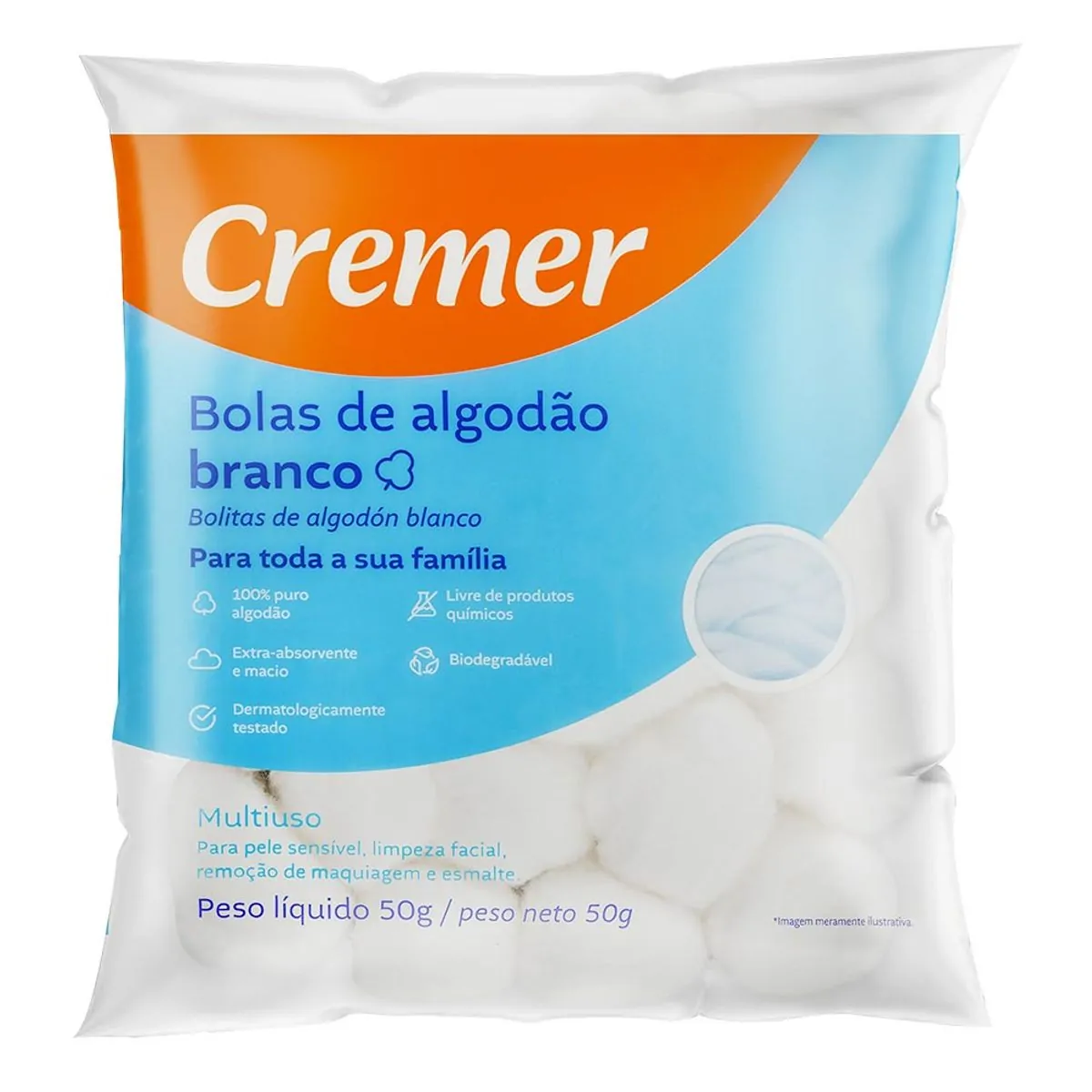 Imagem do produto ALGODAO EM BOLAS CREMER 50G