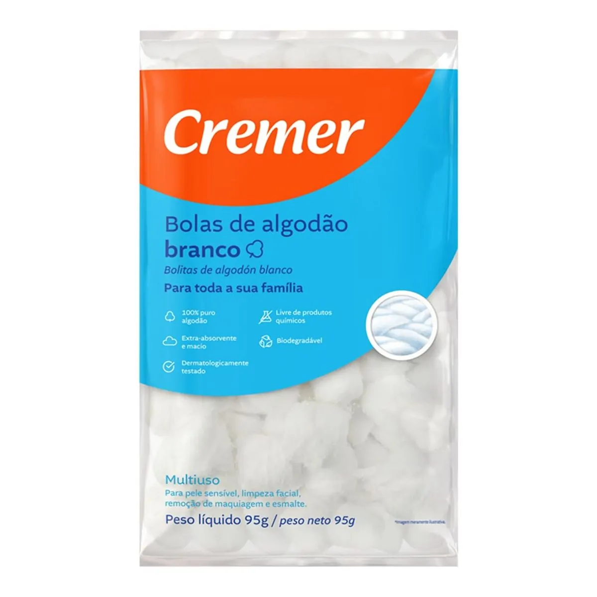 Imagem do produto ALGODAO EM BOLAS CREMER 95G