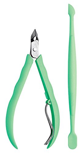 Imagem do produto ALICATE DE CUTICULA MUNDIAL SANDY COM ESPATULA VERDE