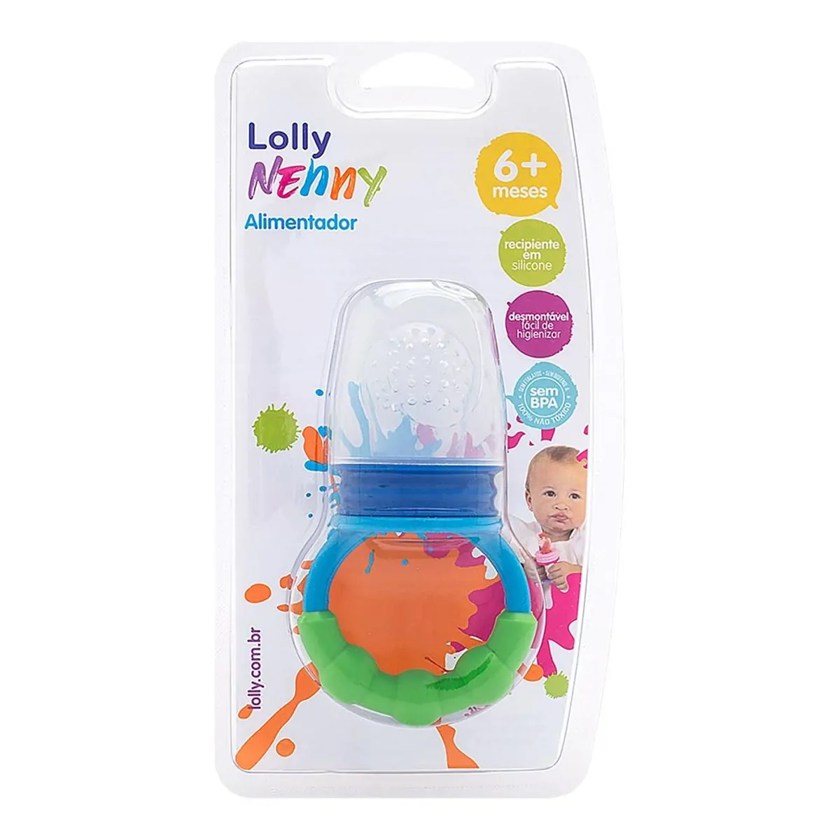 Imagem do produto ALIMENTADOR INFANTIL SILICONE AZUL LOLLY