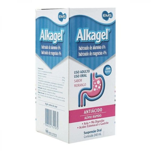 Imagem do produto ALKAGEL SUSPENSAO 240ML MORANGO EMS