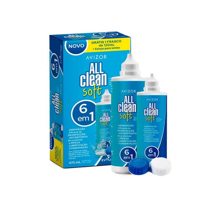 Imagem do produto ALL CLEAN SOFT KIT SOLUCAO PARA LENTES DE CONTATO 470ML