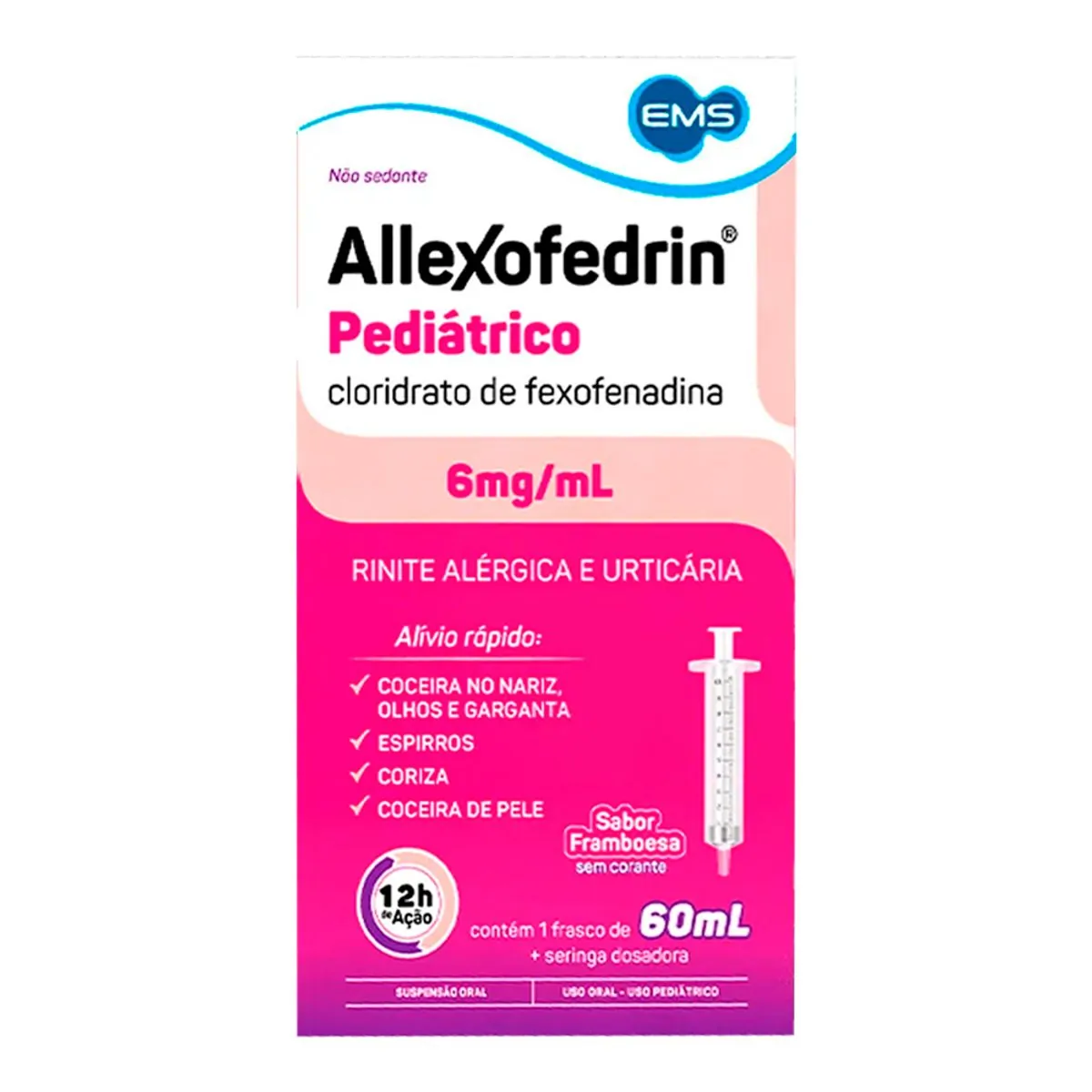 Imagem do produto ALLEXOFEDRIN PEDIATRICO 6MG/ML SUSPENSAO 60ML EMS