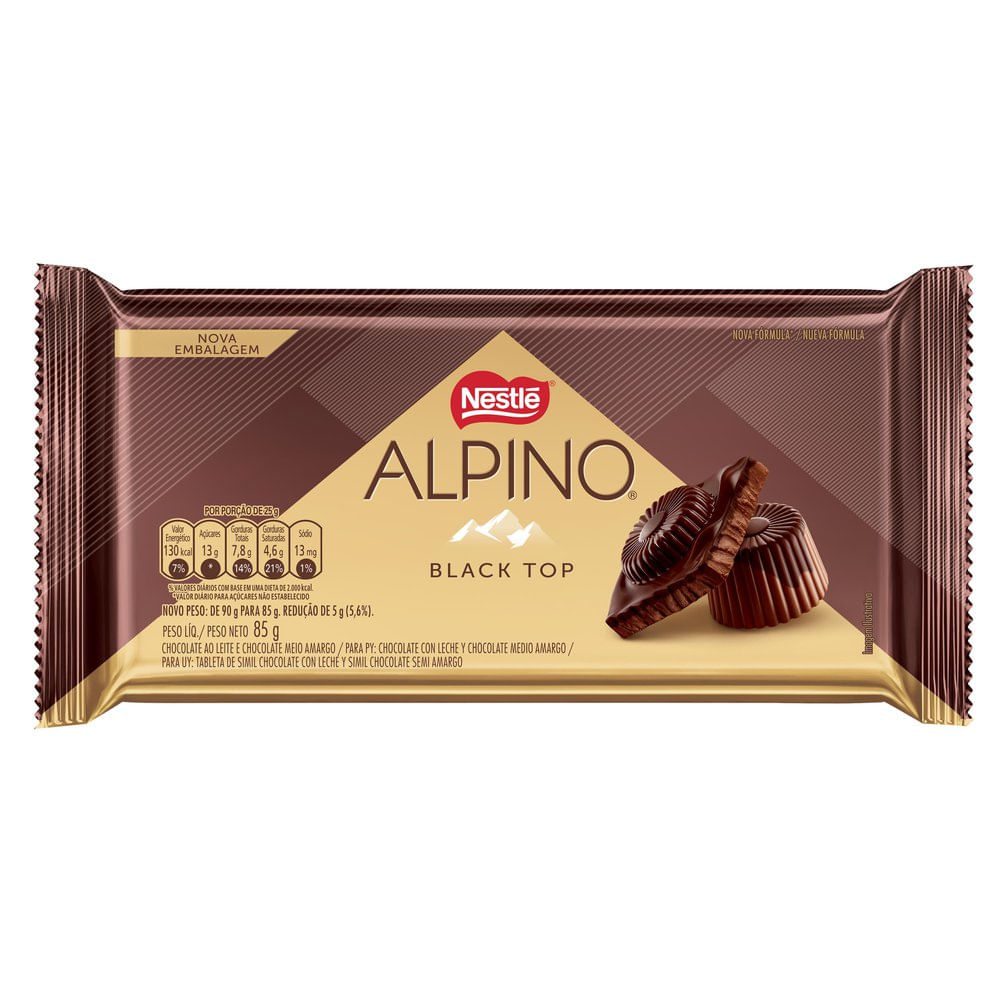 Imagem do produto ALPINO BLACK TOP CHOCOLATE 85G NESTLE