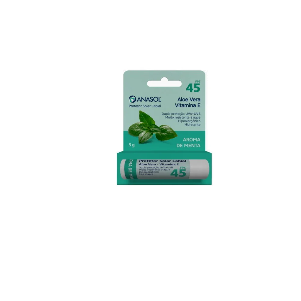 Imagem do produto ANASOL PROTETOR SOLAR LABIAL FPS 60 MENTA 5G