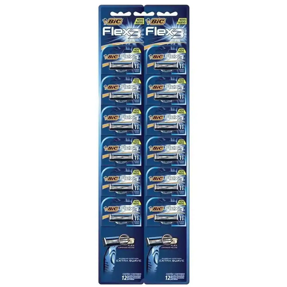 Imagem do produto APARELHO DE BARBEAR BIC FLEX 3 AZUL
