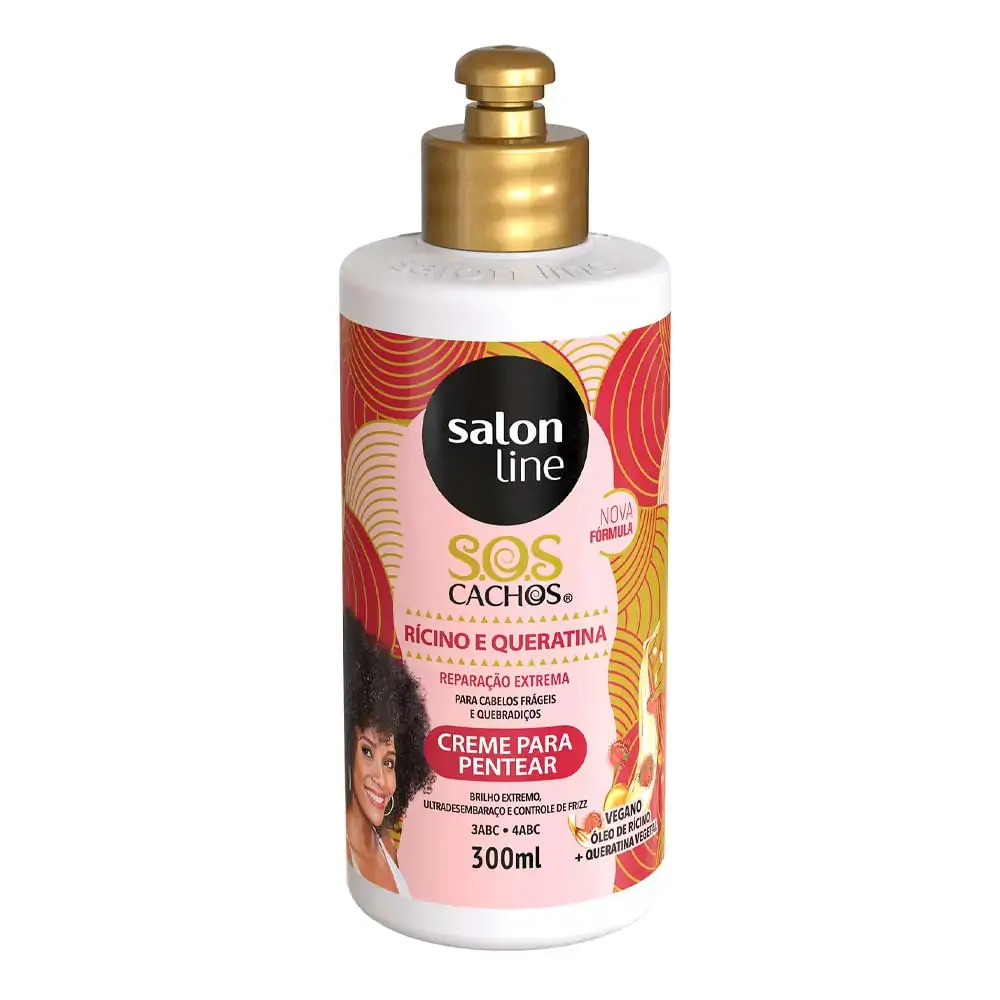 Imagem do produto ATIVADOR DE CACHOS SALON LINE S.O.S RICINO E QUERATINA 300ML
