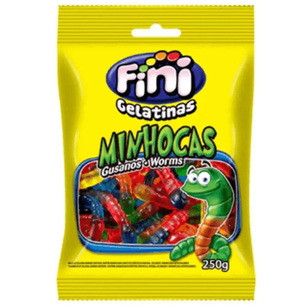 Imagem do produto BALA DE GELATINA MINHOCAS BRILHO 250G