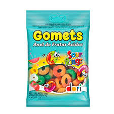 Imagem do produto BALA DE GOMA GOMETS ANEL ACIDA 100GR