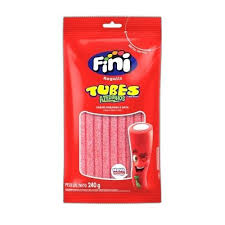 Imagem do produto BALA DE GOMA TUBES MORANGO CITRICO FINI 240G