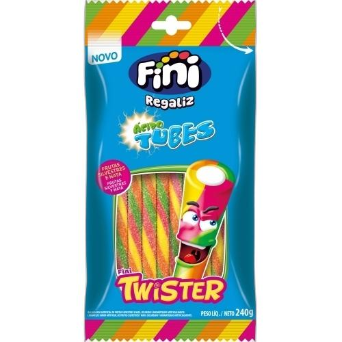 Imagem do produto BALA DE GOMA TUBES TWISTER CITRICO FINI 240G