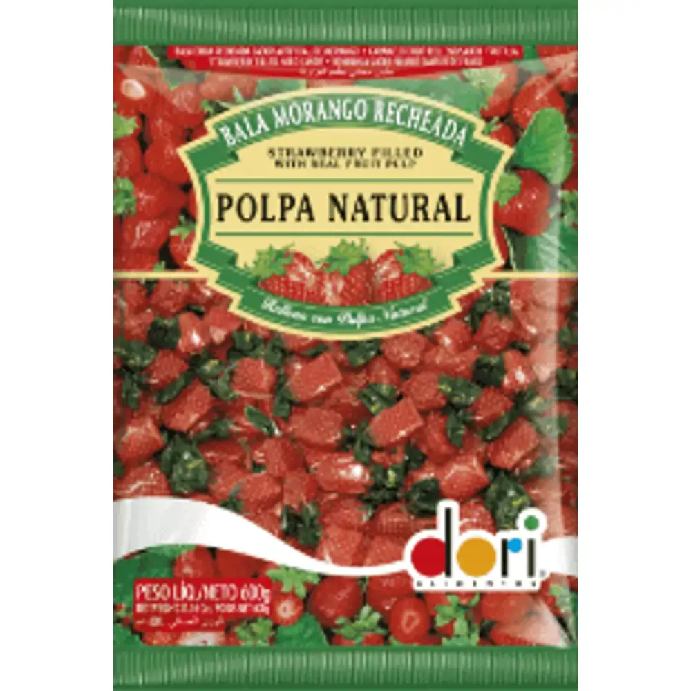 Imagem do produto BALA DE MORANGO RECHEADA DORI 600G