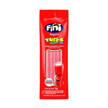 Imagem do produto BALA FINI REGALIZ TUBES MORANGO CITRICO 15G