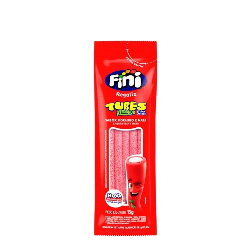 Imagem do produto BALA FINI TUBES MORANGO 15G
