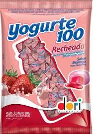 Imagem do produto BALA YOGURTE 100 MORANGO RECHEADA