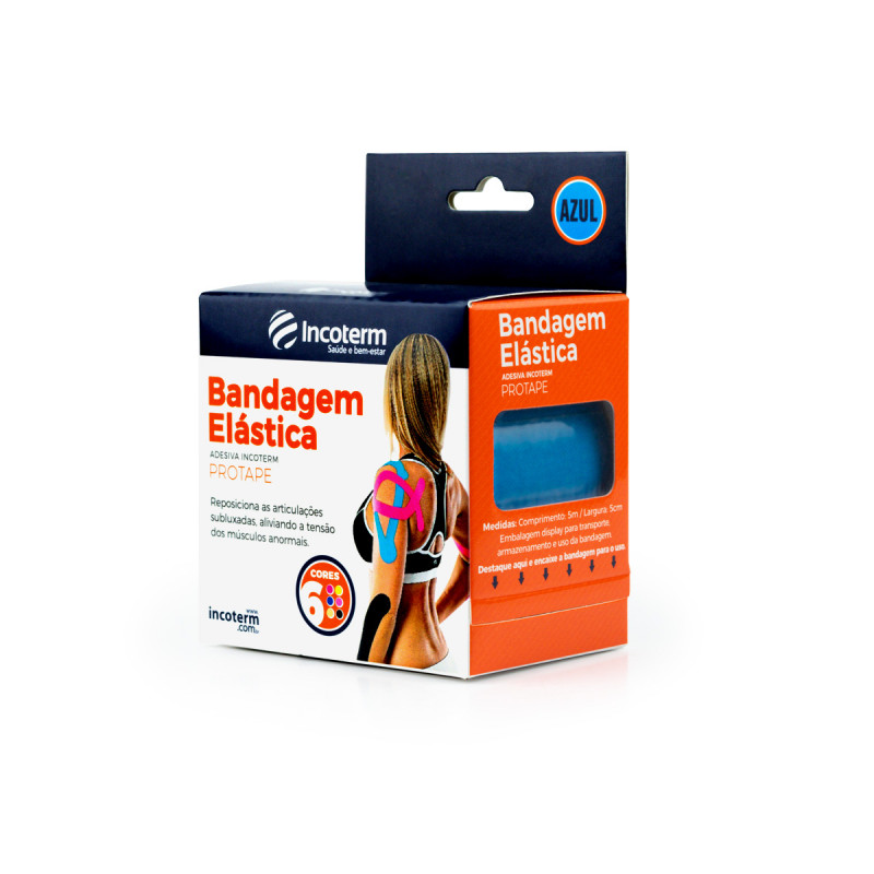Imagem do produto BANDAGEM ELASTICA FITA KINESIOLOGICA 5M X 5CM PRETA MULTILASER