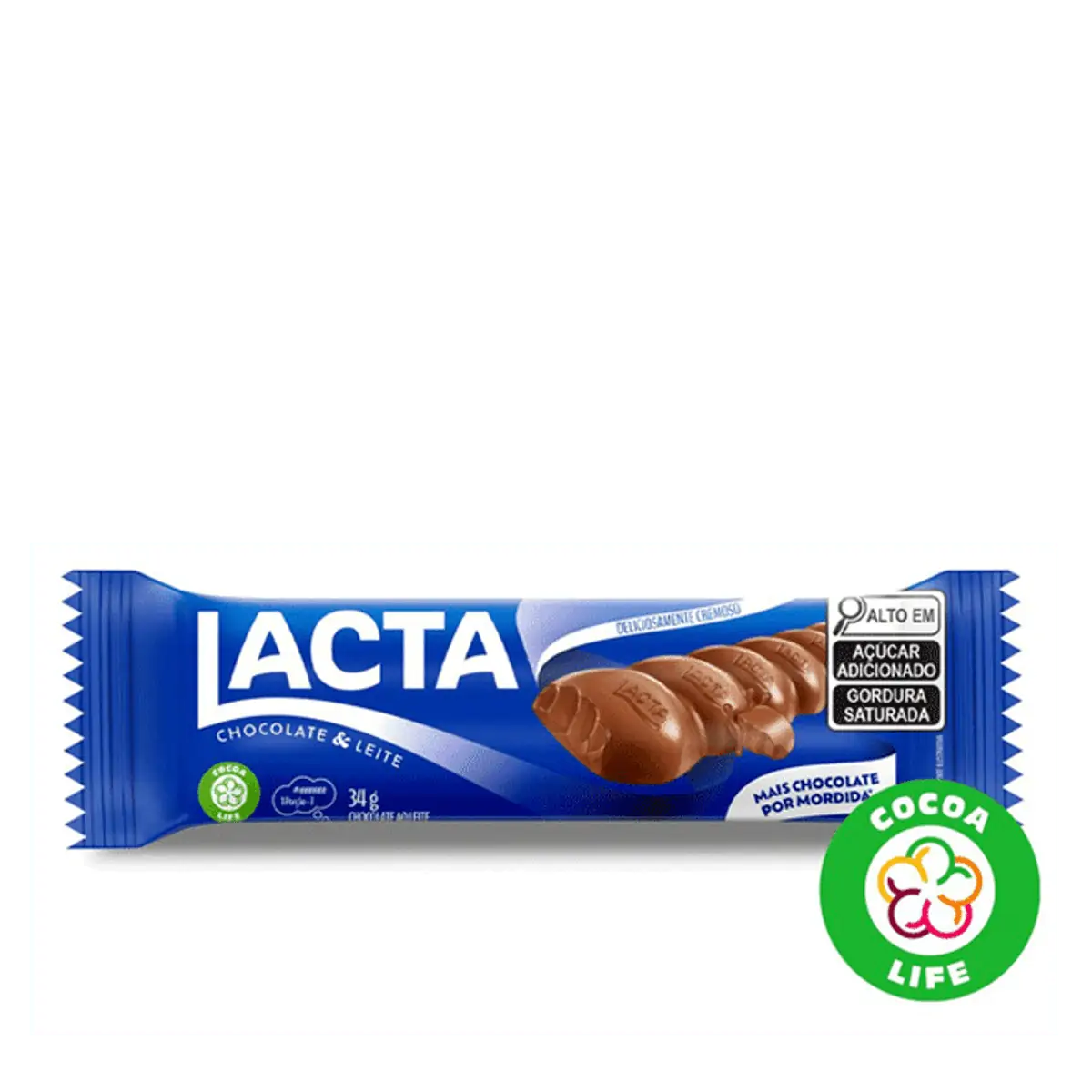 Thumbnail de BARRA DE CHOCOLATE AO LEITE LACTA 34G