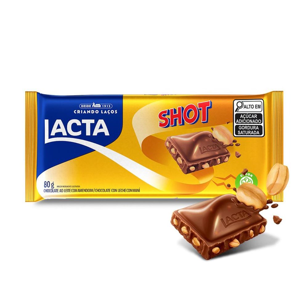 Thumbnail de BARRA DE CHOCOLATE SHOT LACTA 80G