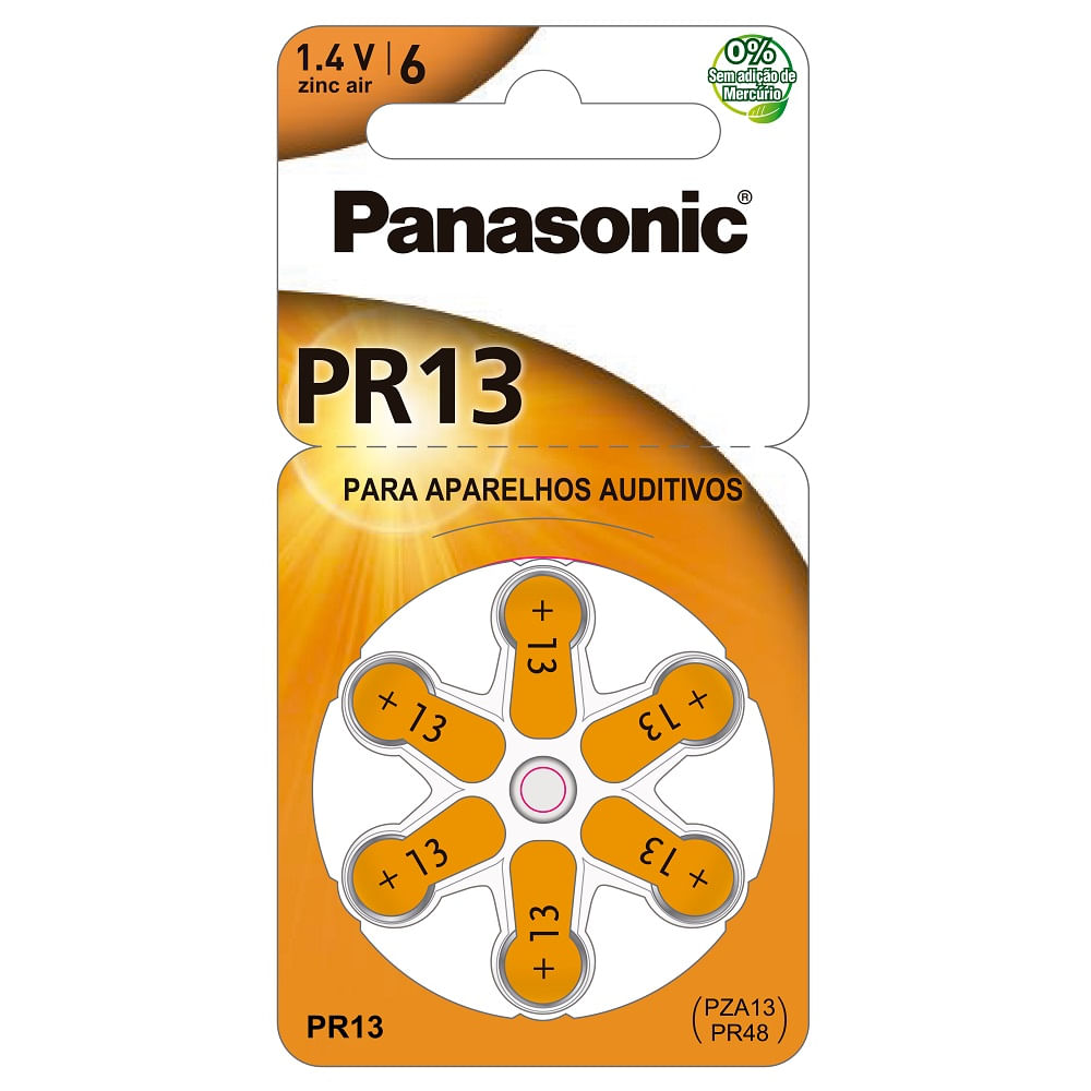 Imagem do produto BATERIA ZINCO PARA APARELHO AUDITIVO 13 PANASONIC