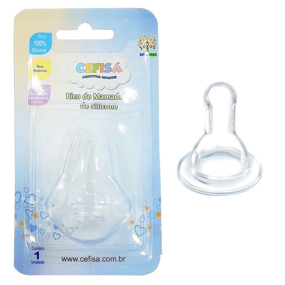 Imagem do produto BICO DE MAMADEIRA CEFISA REDONDO SILICONE POTE COM 24