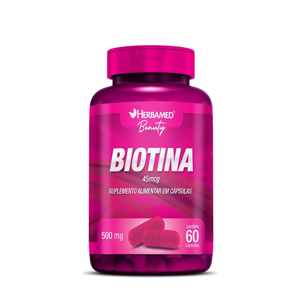 Imagem do produto BIOTINA BEAUTY 45MCG COM 60 CAPSULAS HERBAMED