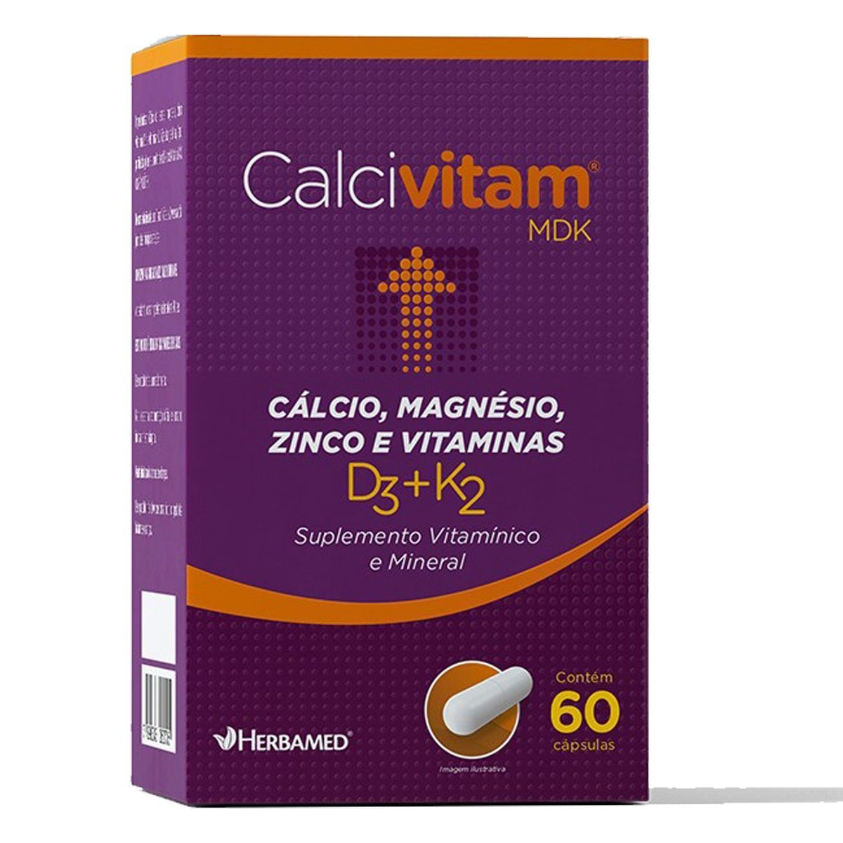 Imagem do produto CALCIO + VITAMINAS (CALCIVITAM MDK) COM 60 CAPSULAS HERBAMED