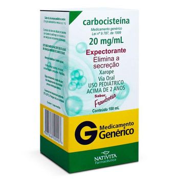 Imagem do produto CARBOCISTEINA 20MG/ML XAROPE INFANTIL 100ML NATIVITA