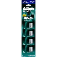 Imagem do produto CARGA DE BARBEADOR GILLETTE MACH3 COM 4 UNIDADES