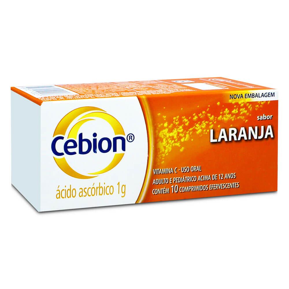 Imagem do produto CEBION 1G COM 10 COMPRIMIDOS EFERVESCENTES SABOR LARANJA