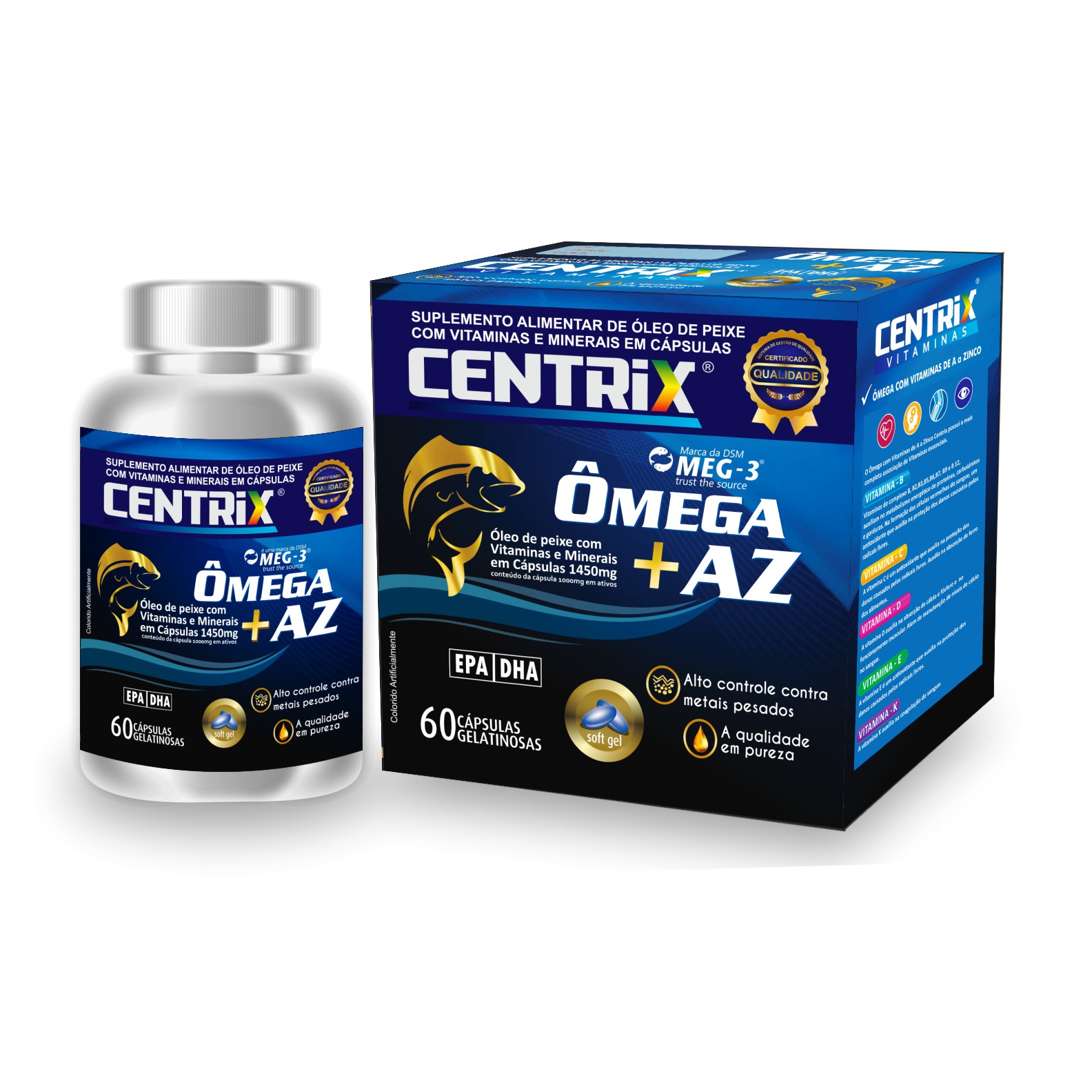 Imagem do produto CENTRIX OMEGA + A-Z 1450MG COM 60 CAPSULAS