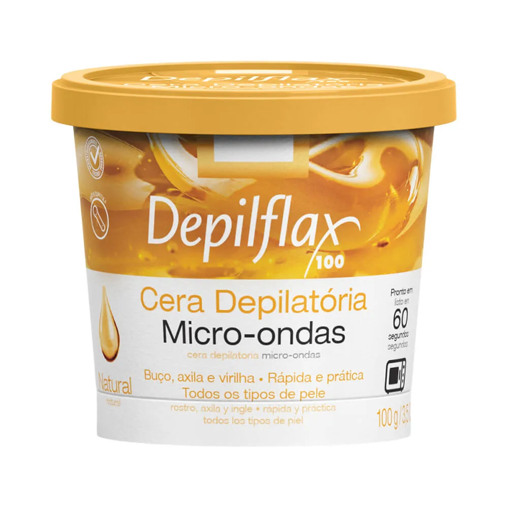 Imagem do produto CERA DEPILATORIA PARA MICROONDAS NATURAL 100G DEPILFLAX